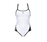 Arena MaxLife - Traje de baño de una Pieza para Mujer, Estampado Superfly Back, Mujer, Traje de baño de una Sola Pieza, PRNTSFBK, Icons Team Stripe, 26