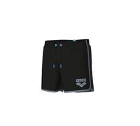 Arena Men's Big Logo Borders Beach Short Playa, Black-Seafoam, M