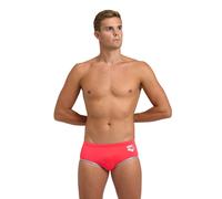 Arena Men's One 12cm Swim Briefs Big Log Fluo Red Silver Talla: 75 | Bañadores Outlet | Hombre | Gris