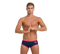 Arena Men's One 12cm Swim Briefs Big Log Navy Fluo Red Talla: 55 | Bañadores Outlet | Hombre | Azul