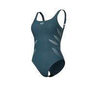 ARENA Milena Wing Back Traje de Baño de Mujer Talla B, Moldeador y de una Pieza, Tecnología Power Mesh y Tejido Resistente al Cloro y Sensible, Copas Fijas y Correas Ajustables