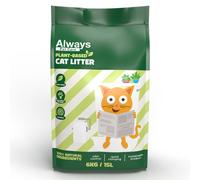Arena natural aglomerante Plant-Based para gatos - Always - Cantidad: 15 L