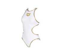arena One Big Logo Bañador de Una Pieza para Mujer, Bañador Deportivo de Secado Rápido y Tejido arena MaxLife Eco, Resistente al Cloro y Protección UPF 50+ UV