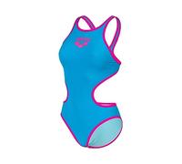 Arena One Big Logo Bañador de Una Pieza para Mujer, Bañador Deportivo de Secado Rápido y Tejido Arena MaxLife Eco, Resistente al Cloro y Protección UPF 50+ UV