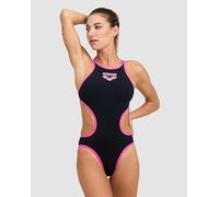 Arena One Big Logo Bañador de Una Pieza para Mujer, Bañador Deportivo de Secado Rápido y Tejido Arena MaxLife Eco, Resistente al Cloro y Protección UPF 50+ UV