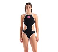 ARENA One Big Logo Traje de Baño de una Pieza para Mujer, Traje de Baño de Secado Rápido, Ropa de Baño Deportiva en Tejido MaxLife Eco con Máxima Resistencia al Cloro y Protección UV UPF 50+