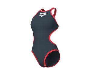 ARENA One Big Logo Traje de Baño de una Pieza para Mujer, Traje de Baño de Secado Rápido, Ropa de Baño Deportiva en Tejido MaxLife Eco con Máxima Resistencia al Cloro y Protección UV UPF 50+