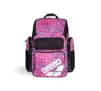 Arena One Go - Mochila Deportiva para Nadadores, Atletas, Gimnasio, Multideporte, Equipo de Entrenamiento, Bolsa de natación para Hombres y Mujeres, 45 litros, Estampado de Piel de Serpiente Rosa