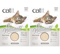 Arena para Gatos Aglomerante de Cascara de Guisante Go Natural, Sin Aroma (Paquete de 2)