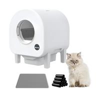 Arena Para Gatos Autolimpiable, AutomáTica Para Varios Gatos, Gran Capacidad, Control Por App, ProteccióN De Seguridad, EliminacióN De Olores, Bolsas De Basura, Tapete, Eficiente,WiFimodel