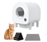 Arena Para Gatos Autolimpiable, ProteccióN De Seguridad Integrada, AutomáTica Para Varios Gatos, Extra Grande, EliminacióN De Olores, Control Por App, Bolsas,Videomodel