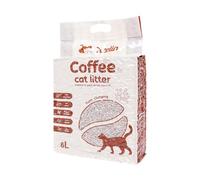 Arena para Gatos Café ecológico Vegetal Arena Natural Aglomerante (Coffee-6L)