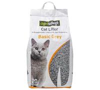 Arena para gatos con aroma a talco para bebés, 20 l, alta absorción de bentonita para arena de gatos, neutralizante de olores y poco polvo, ideal para camas de gatos