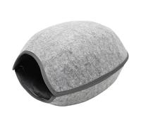 Arena para Gatos De Fieltro Boca De Pescado Casa De Gato De Fieltro Jaula para Gatos Nido Hurón Cucú Muebles Gatito Casa Plegable para Gatos Mimbre Tela De Fieltro Light Grey Milisten