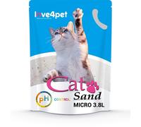 Arena para gatos de silicona micro Cat Sand - Control de pH 3,8 l (cambia de color para detectar signos tempranos de enfermedad)
