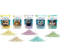 Arena para Gatos de Tofu, 6L Cada Uno, Fuerte Absorbencia, Fácil Compacidad, Desagotable, Sin Polvo, Múltiples Aromas Disponibles, Suministros para Mascotas. (1, Pack 5)