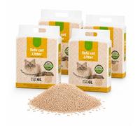 Arena para Gatos de Tofu Aglomerante 10kg (20L), 100% Natural y Biodegradable, Soluble en Agua y Desechable por WC, Baja en Polvo, Control de Olores, 4 Aromas Disponibles