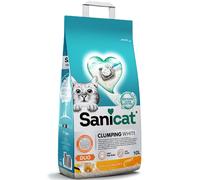 Arena para gatos Sanicat Clumping White Active Duo Vainilla y Mandarina | 10 L