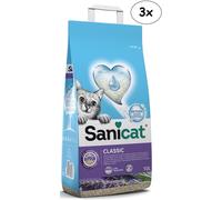 Arena Para Gatos Sanicat Gato Classic Lavanda 10 Lt Sepiolita Inodoro Caja 3x