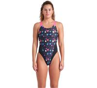 Arena performance funny prints tech back black/shocking pink xs - uk30