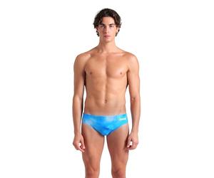 Arena Performance Men's Tie-Dye Swim Briefs Athletic Swimsuit Training Bathing Suit Bañador, Azul/Multicolor, 50 para Hombre