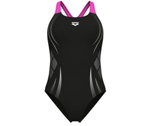 Arena poseidonia swim pro back black/shocking pink s - uk32