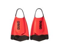 Arena Powerfin Pro II - Aletas de Entrenamiento de natación Unisex para Adultos y Hombres y Mujeres, Aletas de Silicona de Hoja Corta, Personalizadas, Color Rojo y Negro, Talla 6-7