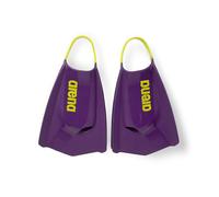 Arena Powerfin Pro II - Aletas de Entrenamiento de natación Unisex para Adultos y Hombres y Mujeres, Aletas de Hoja Corta de Silicona, Personalizadas, Color Ciruela/Lima ártica, Talla 9.5-10.5