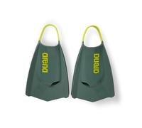 Arena Powerfin Pro II - Aletas de Entrenamiento de natación Unisex para Adultos y Hombres y Mujeres, Aletas de Silicona de Hoja Corta, Personalizadas, Color Salvia/Lima ártica, Talla 11-12