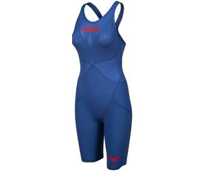 Arena powerskin carbon glide open back royal blue/gold 4xs - uk24; d28