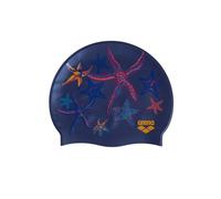 Arena Print 2 - Gorro de natación con impresión, Unisex, de Silicona, para Adultos, para Entrenamiento intensivo, cómodo, Antideslizante, Gorro de natación para Pelo Largo, Estrella de mar Lydia