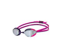 ARENA Python - Gafas de natación unisex para niños de 6 a 12 años, montura pequeña, lente de espejo antivaho, plateado/rosa impactante/ciruela