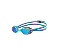 ARENA Python - Gafas de natación unisex para niños de 6 a 12 años, montura pequeña, lente de espejo antivaho, esmeralda/pavo real/ciruela