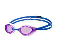 Arena Python Racing - Gafas de natación unisex para hombres y mujeres, antivaho, lente sin espejo, máxima comodidad, doble correa, violeta/blanco/azul