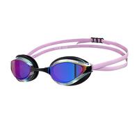 Arena Python Racing - Gafas de natación unisex para hombres y mujeres, lentes de espejo antivaho, máxima comodidad, doble correa, violeta/negro/violeta