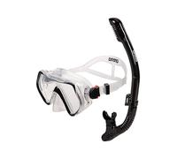 ARENA Set de Máscara Panorámica y Snorkel para Adultos, Máscara Buceo Unisex, Máscara Panorámica con Visión Amplia, Snorkel con Tecnología Antiinfiltración, Silicona Hipoalergénica