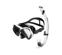 Arena Set de Máscara y Snorkel para Adultos, Máscara Buceo Unisex para el Mar, Tubo de Snorkel con Tecnología Antiinfiltración, Tubo Flexible con Válvula de Purga, Silicona Hipoalergénica