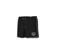 Arena Men's Big Logo Borders Beach Short Playa, Black-Seafoam, XL