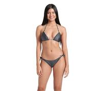 Arena Solid Bikini Mujer Triangular, Traje de Baño en Tejido Elástico Reciclado de Secado Rápido, Bañador para Playa y Piscina con Copas Extraíbles, Top y Braguitas con Lazos