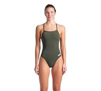 Bañador Mujer Arena Natación Solid Water Ultrarresistente Cloro Caqui 32