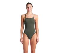 ARENA Solid Challenge Team Bañador Completo Mujer, Traje de Baño Mujer de Secado Rápido, Bañador Deportivo en Tejido MaxLife Eco Resistente al Cloro, Protección UV, Tejido Frontal Forrado