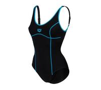 Bañador de natación arena tania clip mujer negro/turquesa 44