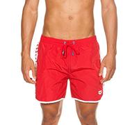 ARENA Team Stripe Boxer Beach Short, Hombre, Red/White/Red, S