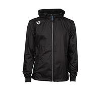 ARENA Team Unisex Solid Hooded Windbreaker Regular Fit Extra Light Packable Design Chaqueta, Negro, Large para Hombre