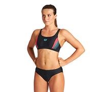 Arena Threefold R Bikini Deportivo Feel para Mujer, Slip con cordónes, Bañador de Secado Rápido y Tejido Arena Maxfit Eco, Resistencia al Cloro y al Salitre, Protección UPF 50+ UV