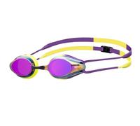 ARENA Tracks Essential - Gafas de natación unisex para adultos, para nadadores competitivos, hombres y mujeres, lentes de espejo antivaho, aprobadas por la FINA, violeta, ciruela, lima ártica
