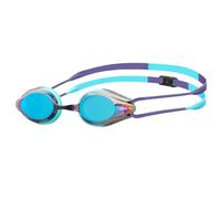 ARENA Tracks Essential - Gafas de natación unisex para adultos, para nadadores competitivos, hombres y mujeres, lentes de espejo antivaho, aprobadas por la FINA, turquesa/atardecer futuro/agua