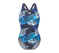 ARENA Traje de baño 'CAMO V BACK' azul / azul oscuro / negro S azul / azul oscuro / negro