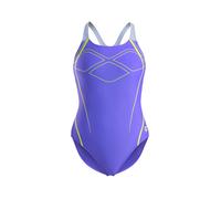 ARENA Traje de baño 'Graphic Pro Back' añil / amarillo neón / gris claro XS añil / amarillo neón / gris claro