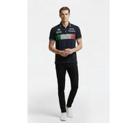 Arena Unisex Fin Poloshirt Solid Navy Len Talla: M | Camisas de Trabajo Outlet | Unisex | Azul